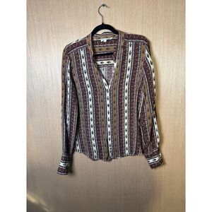 Veronica Beard Elaine long sleeve abstract‎ blouse